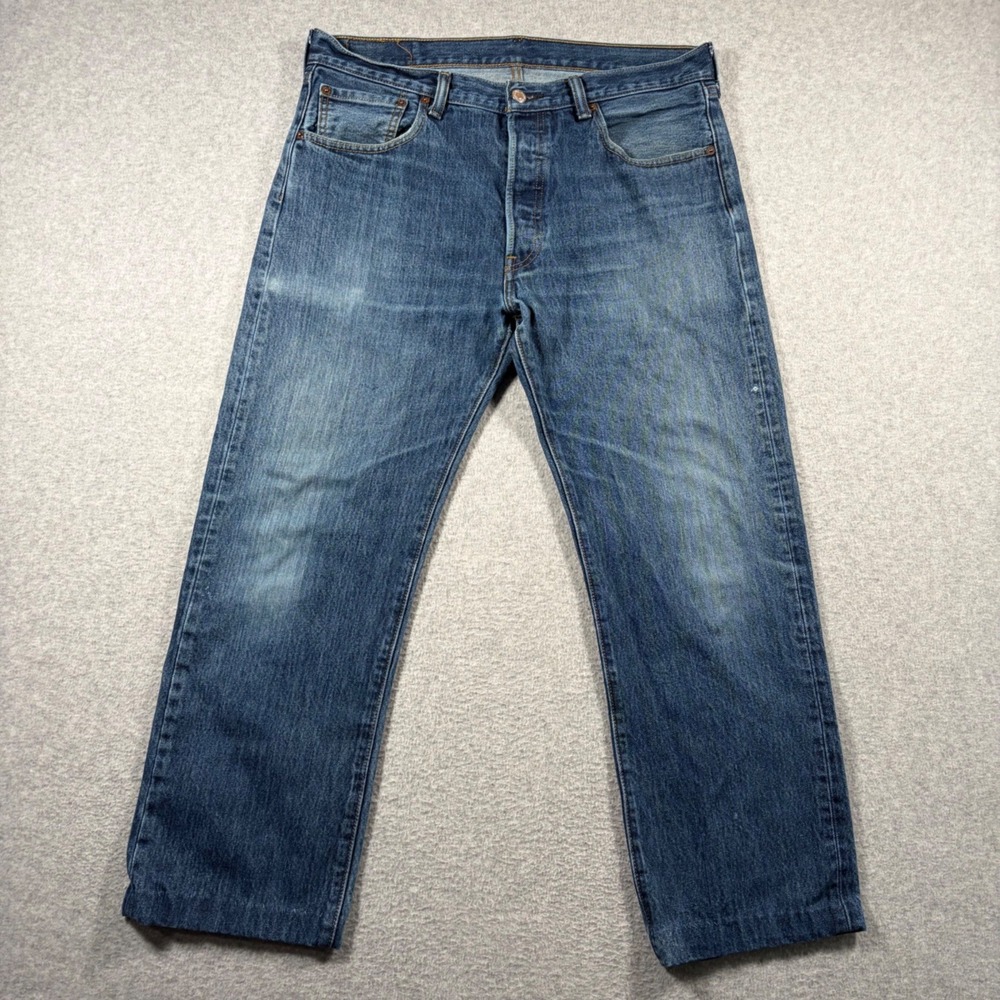 Levi's 501 Original Fit Jeans Mens 34x30 (Fits 34x26) Blue Straight Leg Denim